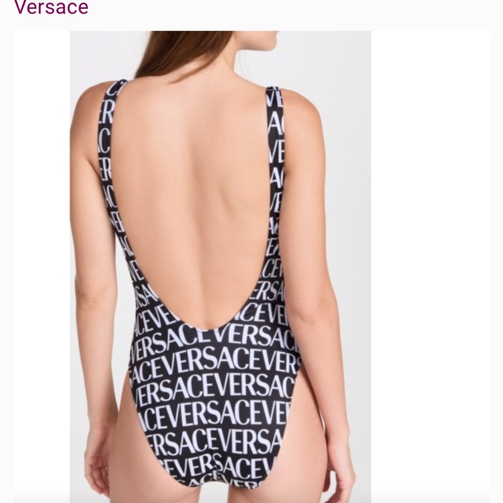 Versace Monochrome Logo One-Piece